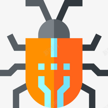 甲虫机器人机器人学41扁平图标图标