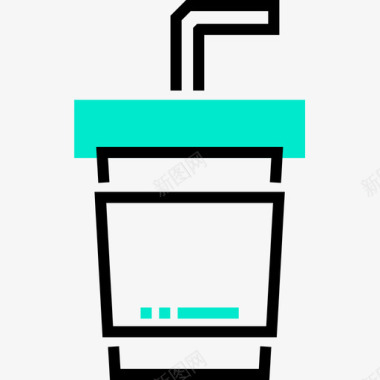软饮料美式橄榄球20单色图标图标