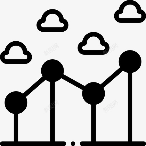 240号天气折线图填充图标svg_新图网 https://ixintu.com 240号天气折线图 填充