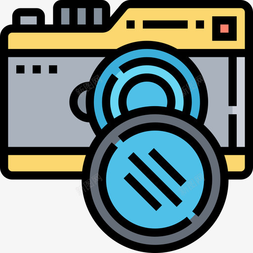 镜头相机及配件4线颜色图标svg_新图网 https://ixintu.com 相机及配件4 线颜色 镜头