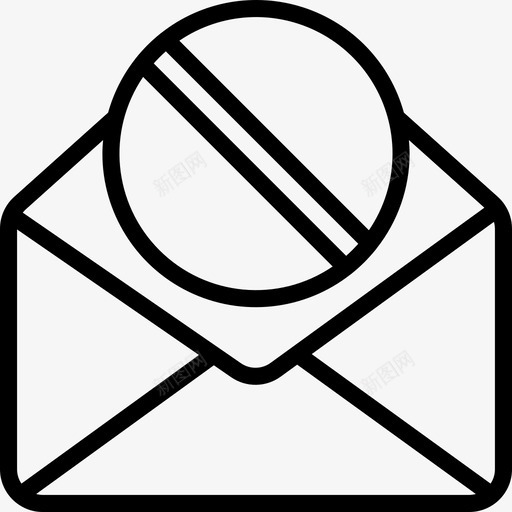 电子邮件电子邮件操作6线性图标svg_新图网 https://ixintu.com 操作 电子邮件 线性