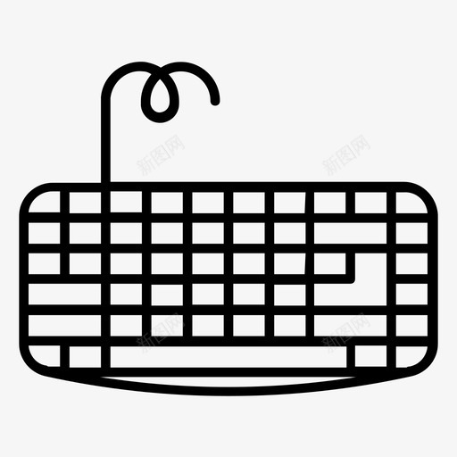 键盘计算机打字图标svg_新图网 https://ixintu.com 打字 计算机 设备 键盘