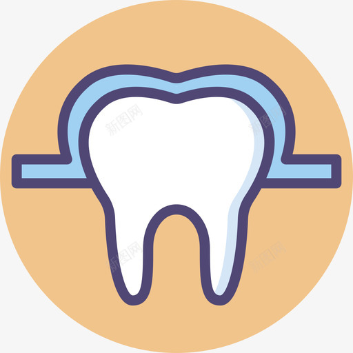 牙釉质24号牙齿线状颜色图标svg_新图网 https://ixintu.com 24号 牙齿 线状 釉质 颜色