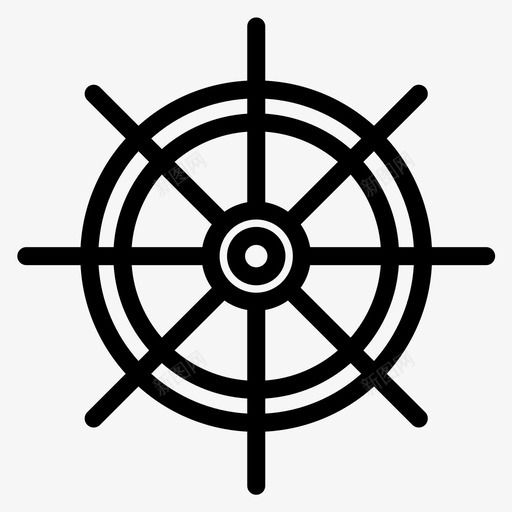 船船控制器船舵图标svg_新图网 https://ixintu.com 控制器 海滩 粗体 线集 船舵