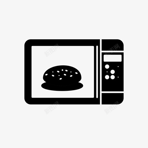 烤箱电子产品厨房用具图标svg_新图网 https://ixintu.com 厨房用具 字形图标 微波炉 烤箱 电子产品