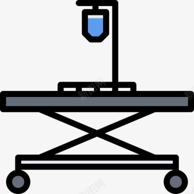 医用担架医疗技术9彩色图标图标