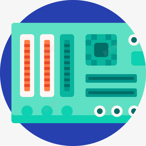 主板技术74扁平图标svg_新图网 https://ixintu.com 主板 扁平 技术