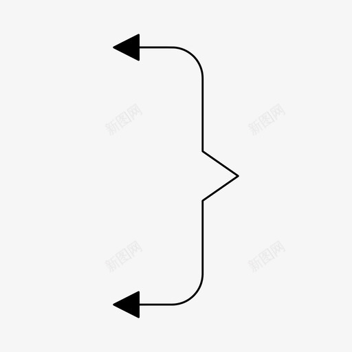 箭头括号方向图标svg_新图网 https://ixintu.com 双头 括号 方向 箭头 粗体 细线