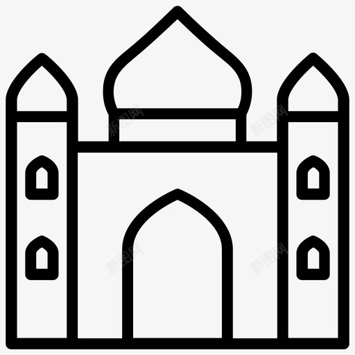 清真寺虔诚的神圣的图标svg_新图网 https://ixintu.com 伊斯兰祈祷者 室内和建筑2 寺庙 清真寺 神圣的 虔诚的