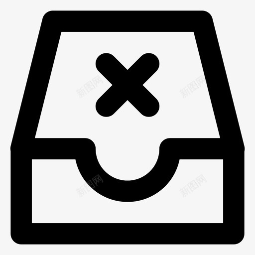 收件箱错误通信信息图标svg_新图网 https://ixintu.com 信和 信息 图标 存储 技术 收件箱 通信 错误