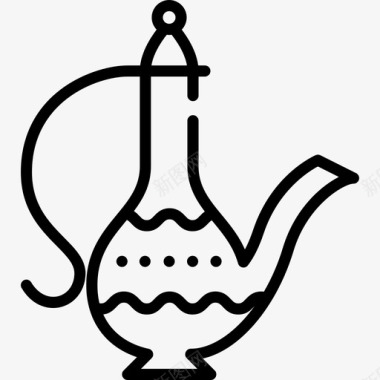 茶壶印度21直纹图标图标
