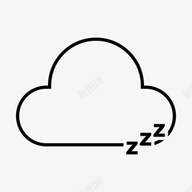 睡眠云彩午睡图标图标