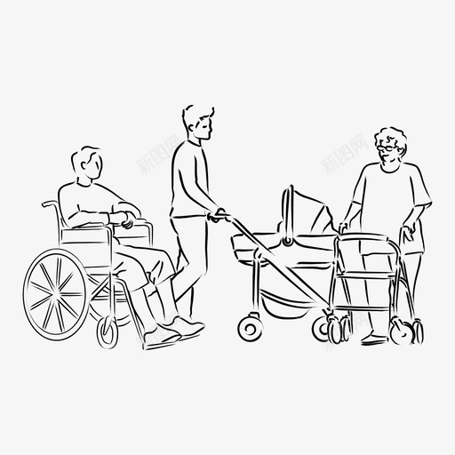 适应场所残疾人步行者图标svg_新图网 https://ixintu.com 功能 图标 场所 多样性 步行者 残疾人 轮椅 适应