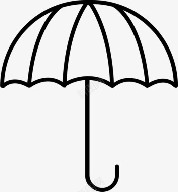 雨伞坏天气下雨图标图标