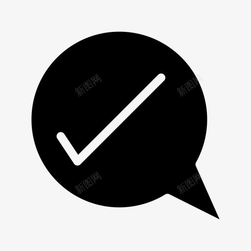 聊天复选标记消息图标svg_新图网 https://ixintu.com 勾号 复选 材料 标记 消息 符号 聊天
