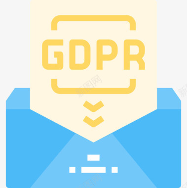 邮政gdpr26扁平图标图标