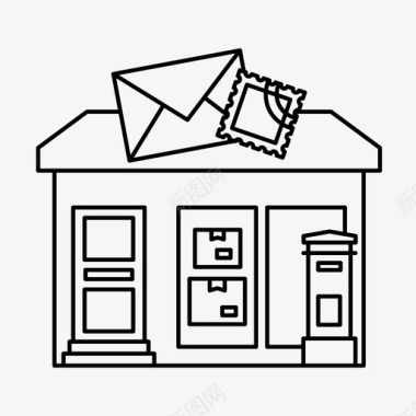 邮局邮件邮箱图标图标