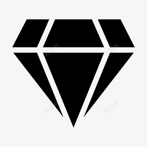 钻石宝石性能图标svg_新图网 https://ixintu.com 宝石 性能 石头 红宝石 线雕文 金融投资 钻石