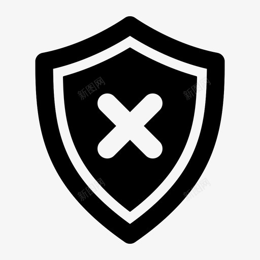 屏蔽x标记取消关闭图标svg_新图网 https://ixintu.com 关闭 取消 安全 屏蔽 拒绝 标记