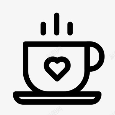 一杯咖啡爱杯子图标图标
