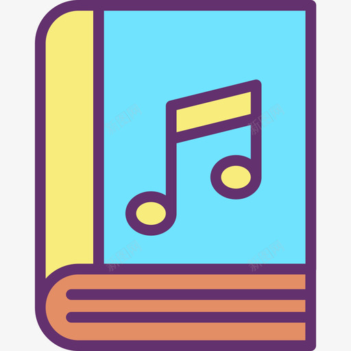 书籍音乐111线性颜色图标svg_新图网 https://ixintu.com 书籍 线性 音乐 颜色