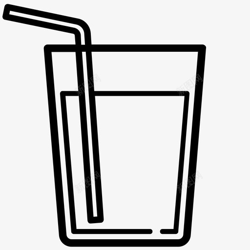 带吸管的玻璃饮料玻璃杯图标svg_新图网 https://ixintu.com 吸管 玻璃 玻璃杯 饮料
