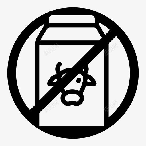 牛奶过敏过敏原奶牛图标svg_新图网 https://ixintu.com 乳糖不耐症 奶牛 牛奶过敏 过敏原 过敏原系列