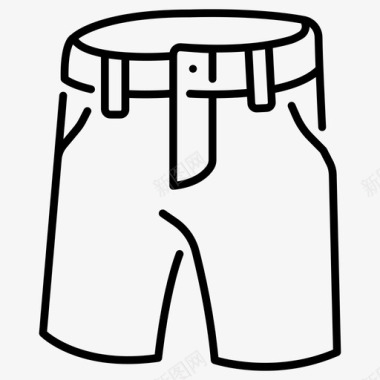奇诺短裤斜纹棉布短裤服装图标图标