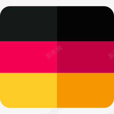 德国国旗9平坦图标图标