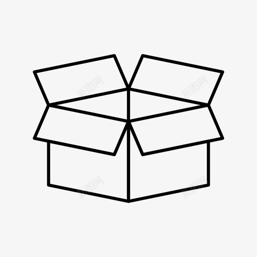 箱子提货箱打开图标svg_新图网 https://ixintu.com 包装 打开 提货 箱子 订购 货箱