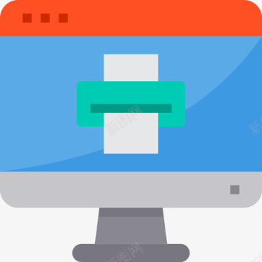 打印机网站和windows界面4平面图标图标