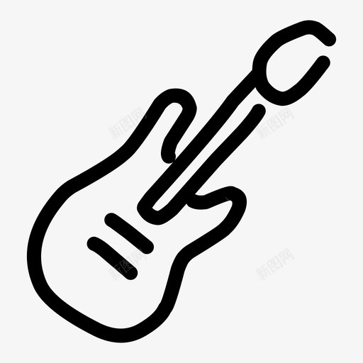 吉他手绘假日图标svg_新图网 https://ixintu.com 假日 吉他 夏天 手绘 时间 音乐