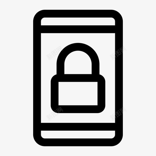 私人移动电话图标svg_新图网 https://ixintu.com 保护 安全 数据库和服务器像素完善 电话 私人 移动