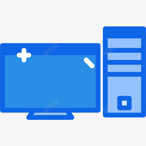 Pctech16蓝色图标svg_新图网 https://ixintu.com Pc tech16 蓝色