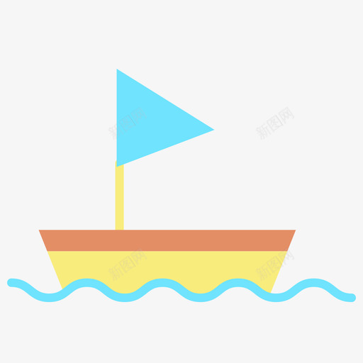 帆船旅行261平的图标svg_新图网 https://ixintu.com 帆船 平的 旅行261