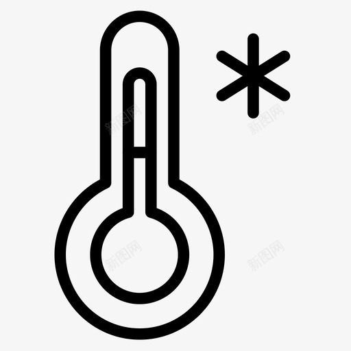 温度计第6季线性图标svg_新图网 https://ixintu.com 温度计 线性