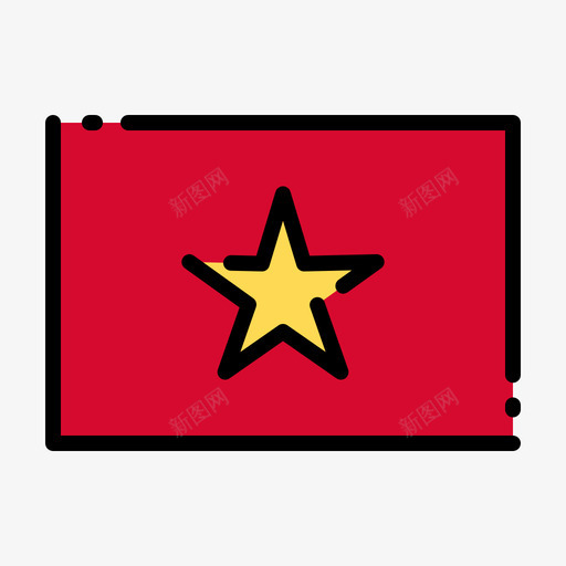 越南国旗1线颜色图标svg_新图网 https://ixintu.com 国旗1 线颜色 越南