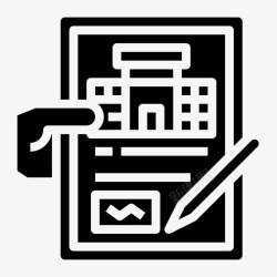 工程合同合同工程93填充图标高清图片