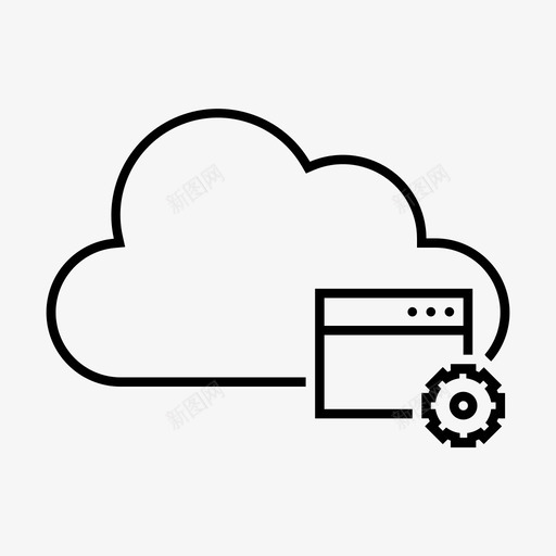 构建应用程序云服务图标svg_新图网 https://ixintu.com 云 服务 构建应用程序 软件