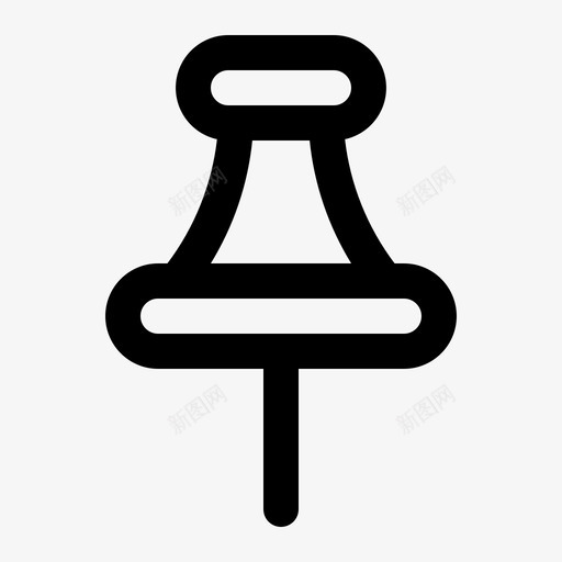 针夹子纸图标svg_新图网 https://ixintu.com 商业 夹子 直线 金融