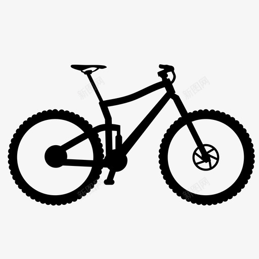 全悬挂mtb自行车山地车图标svg_新图网 https://ixintu.com mtb 山地 悬挂 自行车