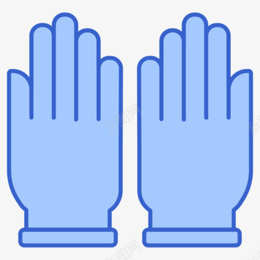 清洁手套55线性颜色图标图标