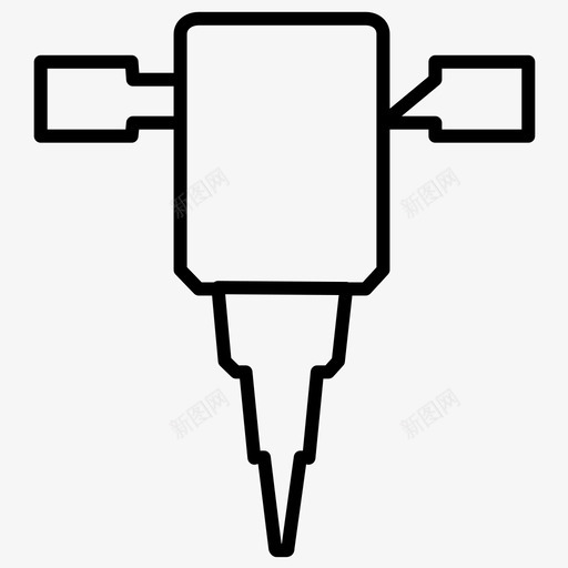 手提钻五金工具图标svg_新图网 https://ixintu.com 五金 劳动节粗体线条集193 工具 手提钻