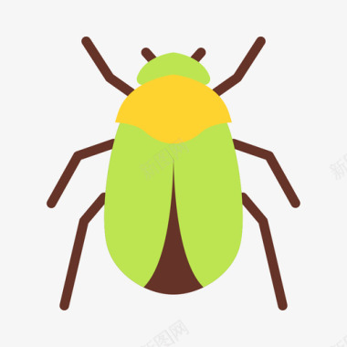甲虫埃及63扁平图标图标