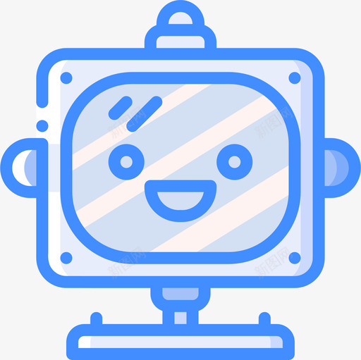 机器人可爱的图标5蓝色svg_新图网 https://ixintu.com 可爱的图标5 机器人 蓝色