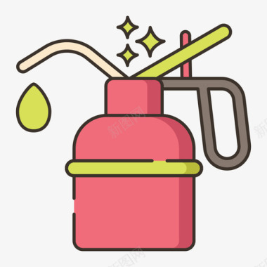 注油器油气2线性颜色图标图标