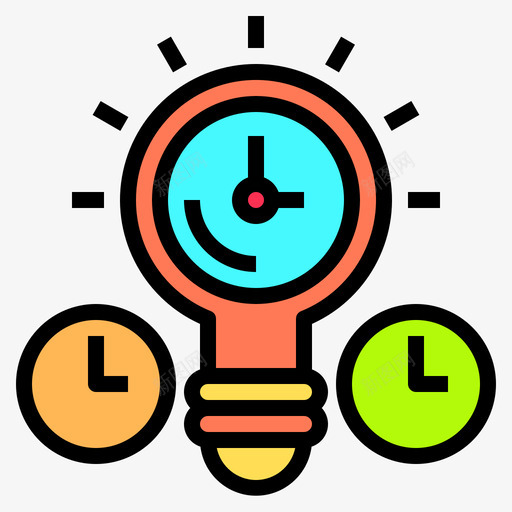 时间管理时间65线性颜色图标svg_新图网 https://ixintu.com 时间 时间管理 线性 颜色