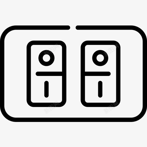开关电工工具和元件7线性图标svg_新图网 https://ixintu.com 元件 工具 开关 电工 线性