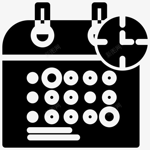 日程表时钟日期图标svg_新图网 https://ixintu.com 商业财务可靠 截止日期 提醒 日期 日程表 时钟
