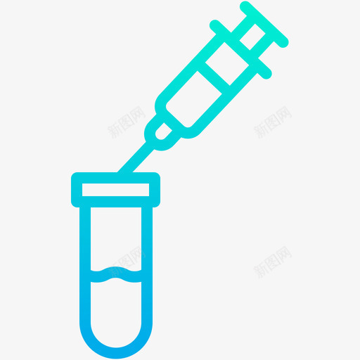 注射器科学98梯度图标svg_新图网 https://ixintu.com 梯度 注射器 科学